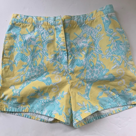Lilly Pulitzer animal print chino shorts girls size 14 - Picture 4 of 4